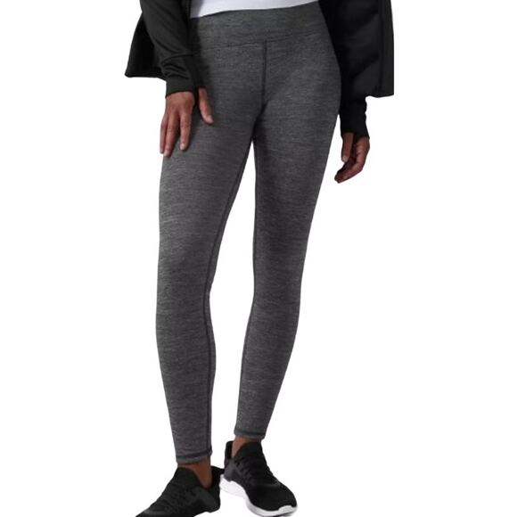 Athleta Altitude Tight Leggings Polartec Power Stretch Activewear Yoga Grey S/P - Picture 1 of 6